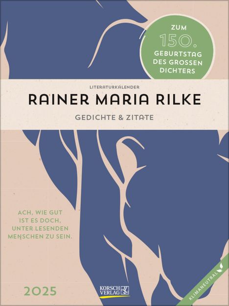 Literaturkalender Rainer Maria Rilke 2025, Kalender