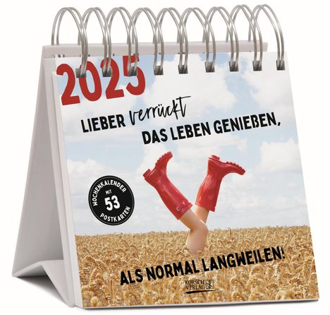 Lieber verrückt das Leben genießen 2025, Kalender