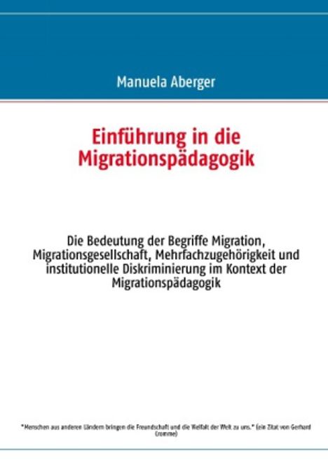 Manuela Aberger: Einführung in die Migrationspädagogik, Buch