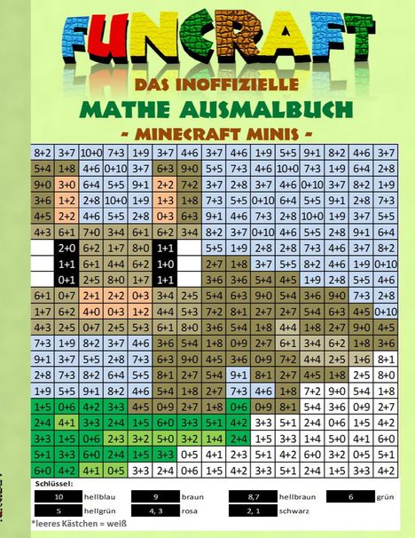 Theo Von Taane: Funcraft - Das inoffizielle Mathe Ausmalbuch: Minecraft Minis (Cover Hase), Buch