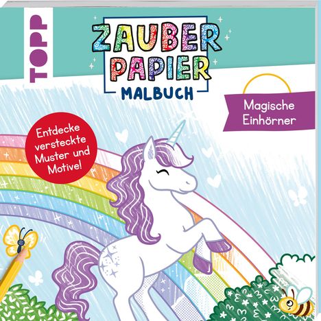 Natascha Pitz: Zauberpapier Malbuch Magische Einhörner, Buch