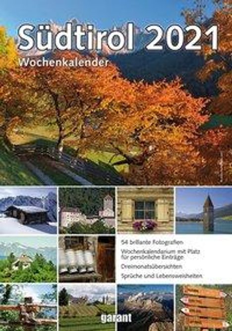 Wochenkalender Südtirol 2021, Kalender