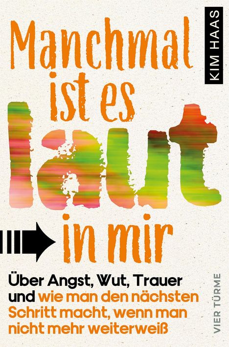 „Manchmal ist es laut in mir.“ Thema: Emotionen wie Angst, Wut. Autor: Kim Haas. Bunter Pinselstrich-Stil.