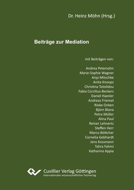 Heinz Möhn: Beiträge zur Mediation, Buch