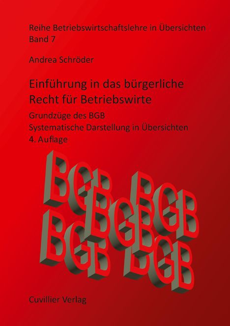 Andrea Schröder: Einführung in das bürgerliche Recht für Betriebswirte, Buch