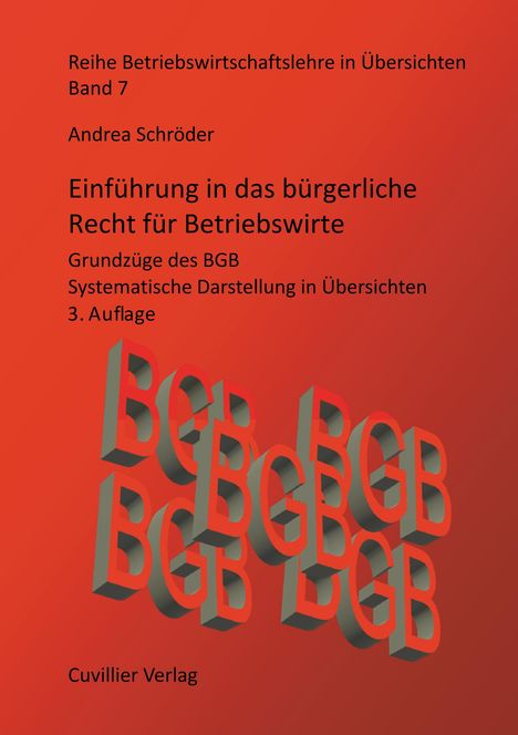 Andrea Schröder: Einführung in das bürgerliche Recht für Betriebswirte, Buch