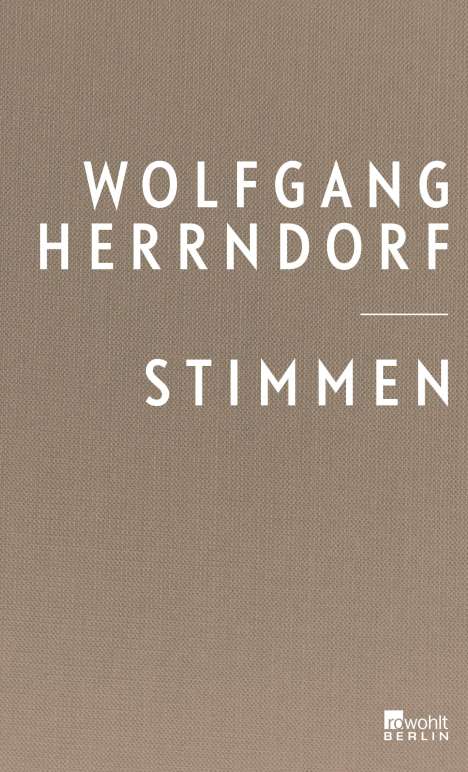 Wolfgang Herrndorf: Stimmen, Buch