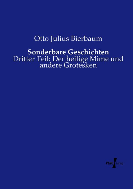Otto Julius Bierbaum: Sonderbare Geschichten, Buch