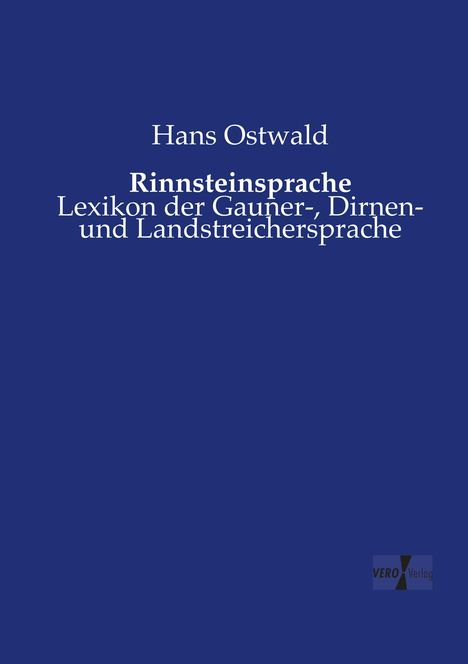 Hans Ostwald: Rinnsteinsprache, Buch