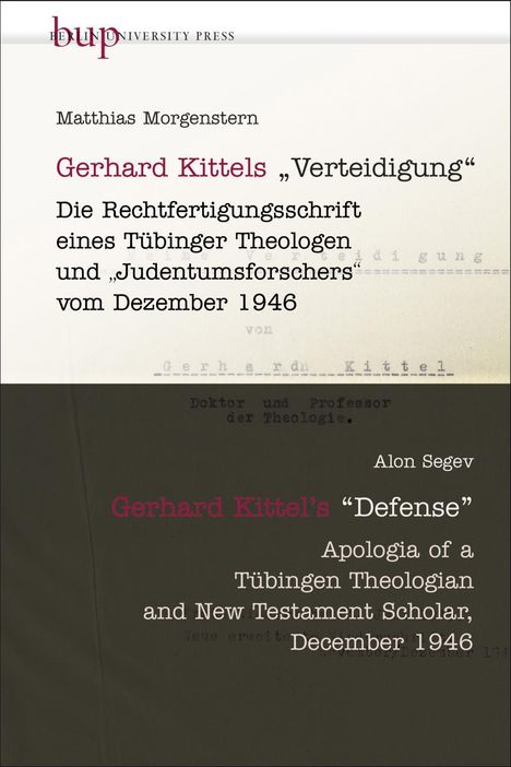Matthias Morgenstern: Gerhard Kittels "Verteidigung" | Gerhard Kittel's "Defence", Buch