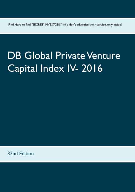 DB Global Private Venture Capital Index IV- 2016, Buch