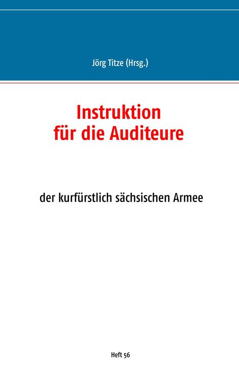 Instruktion für die Auditeure, Buch