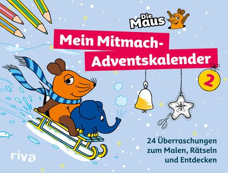 Die Maus - Mein Mitmach-Adventskalender 2, Buch