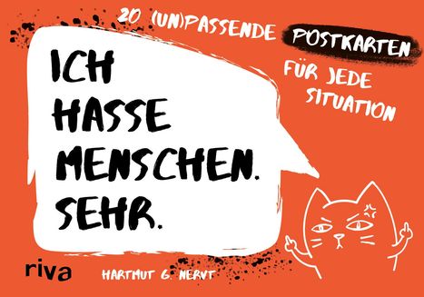 Hartmut G. Nervt: Ich hasse Menschen. Sehr. - 20 (un)passende Postkarten für jede Situation, Buch
