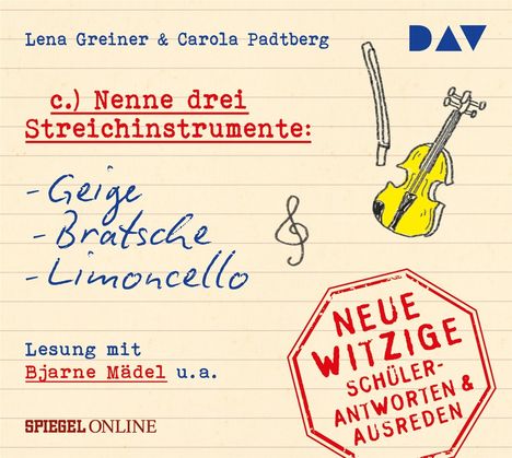 "Nenne drei Streichinstrumente: Geige,Bratsche,L, CD