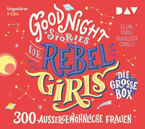 Elena Favilli: Good Night Stories for Rebel Girls-Die große Box, 9 CDs