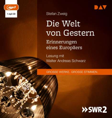 Stefan Zweig: Die Welt von Gestern. Erinnerungen eines Europäers, MP3-CD