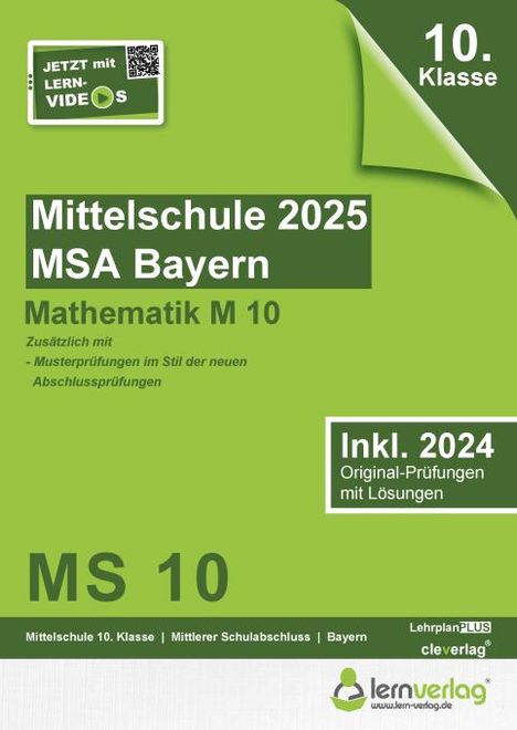 Original-Prüfungen Mittelschule Bayern 2025 M10 Mathematik, Buch