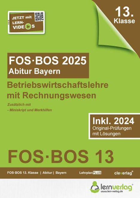 Abiturprüfung FOS/BOS Bayern 2025 Betriebswirtschaftslehre mit Rechnungswesen 13. Klasse, Buch