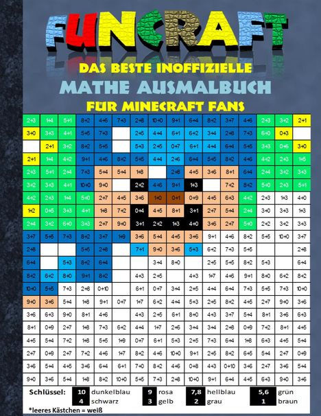 Theo Von Taane: Funcraft - Das beste inoffizielle Mathe Ausmalbuch für Minecraft Fans, Buch
