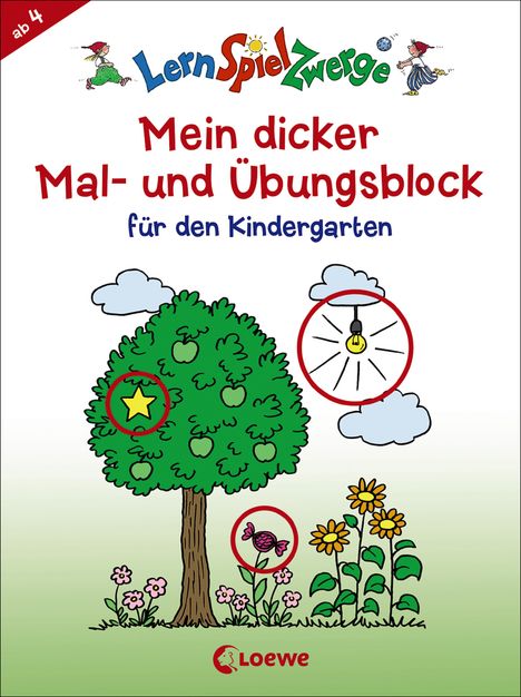 LernSpielZwerge - Mein dicker Mal- und Übungsblock für den Kindergarten, Buch