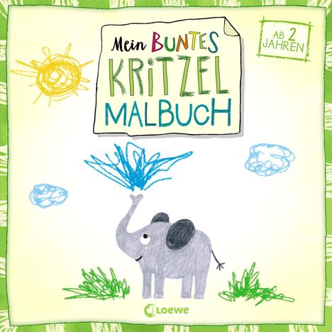 Norbert Pautner: Mein buntes Kritzel-Malbuch (Elefant), Buch