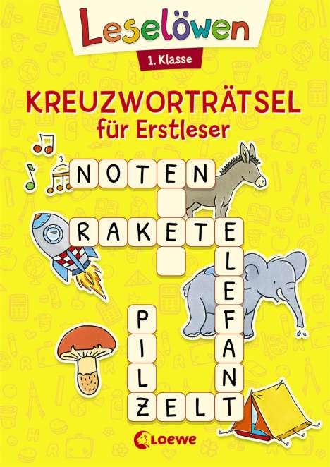 Leselöwen Kreuzworträtsel für Erstleser - 1. Klasse (Gelb), Buch