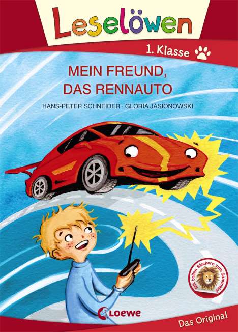 Hans-Peter Schneider: Leselöwen 1. Klasse - Mein Freund, das Rennauto (Großbuchstabenausgabe), Buch