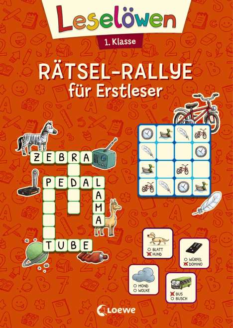 Leselöwen Rätsel-Rallye für Erstleser - 1. Klasse (orange), Buch