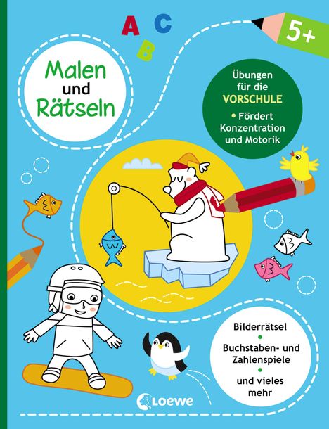 Malen und Rätseln - Übungen für die Vorschule (5+), Buch