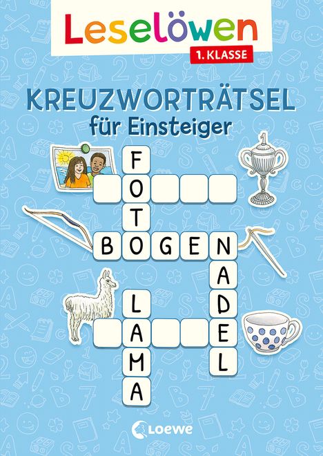Leselöwen Kreuzworträtsel für Einsteiger - 1. Klasse (Himmelblau), Buch