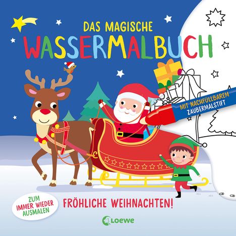 Das magische Wassermalbuch - Fröhliche Weihnachten!, Buch