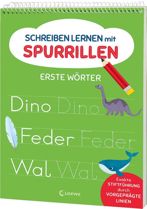 Schreiben lernen mit Spurrillen - Erste Wörter, Buch