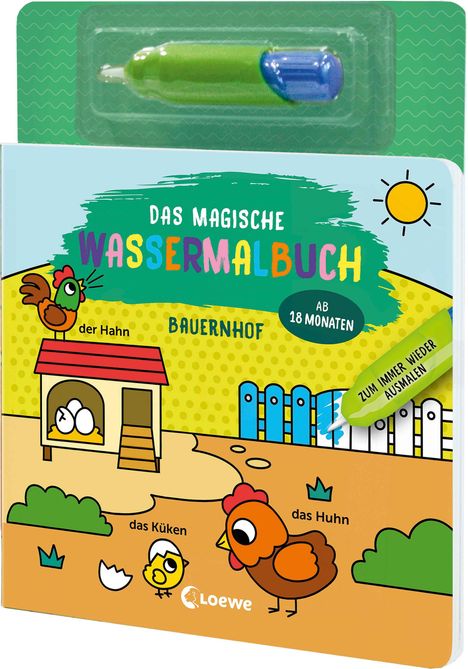 Das magische Wassermalbuch - Bauernhof, Buch