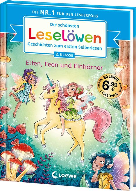Die schönsten Leselöwen-Geschichten zum ersten Selberlesen - Elfen, Feen und Einhörner, Buch