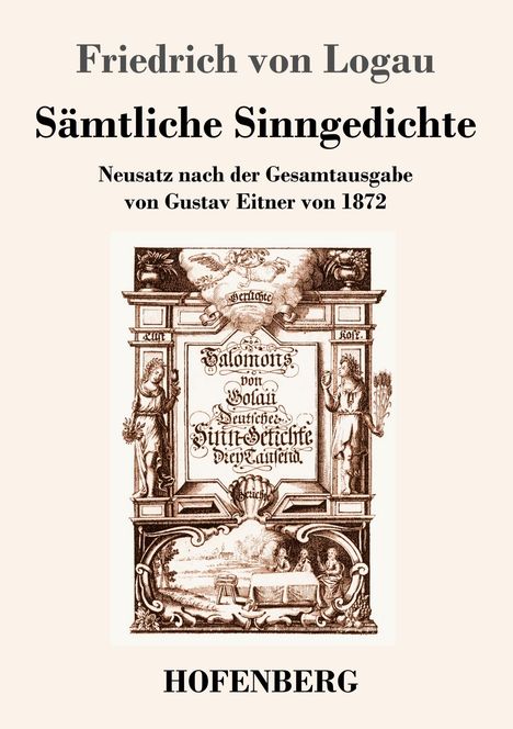 Friedrich Von Logau: Sämtliche Sinngedichte, Buch