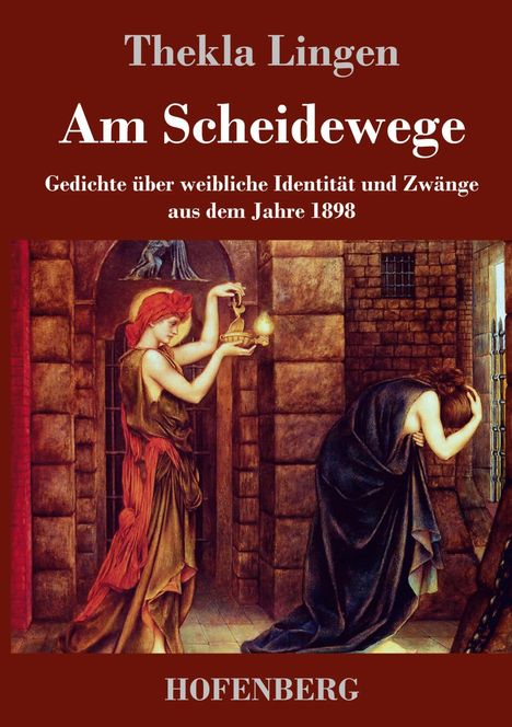 Titel: "Am Scheidewege"; Untertitel: "Gedichte über weibliche Identität...1898". Zwei Frauen in einem gemäldeartigen Setting.