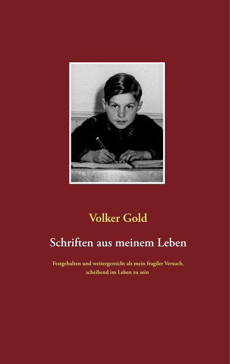 Volker Gold: Gold, V: Schriften aus meinem Leben, Buch