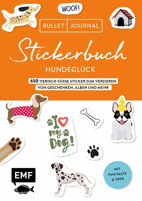 Bullet Journal Stickerbuch - Hundeglück, Buch