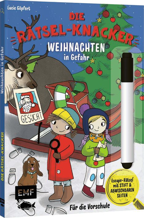 Die Rätsel-Knacker - Weihnachten in Gefahr (Buch mit abwischbarem Stift), Buch