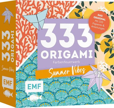 333 Origami - Farbenfeuerwerk: Summer Vibes - Zauberschöne Papiere falten für dein Sommergefühl, Buch