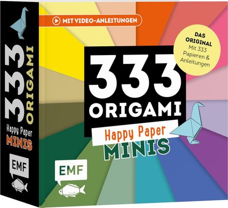 333 Origami Minis - Happy Paper - Dein dekorativer Wendeblock zum kreativen Falten &amp; Notieren, Buch