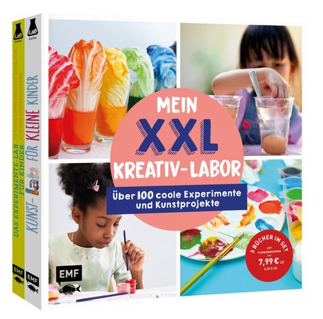 Liz Lee Heinecke: Mein buntes XXL-Kreativ-Labor - Zwei Bücher im Bundle: Über 100 coole Experimente und Kunstprojekte, Buch