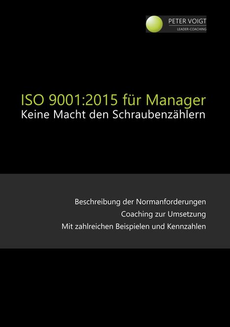 Peter Voigt: ISO 9001:2015 für Manager, Buch