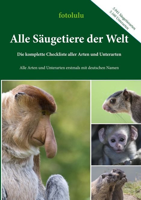 Fotolulu: Alle Säugetiere der Welt, Buch