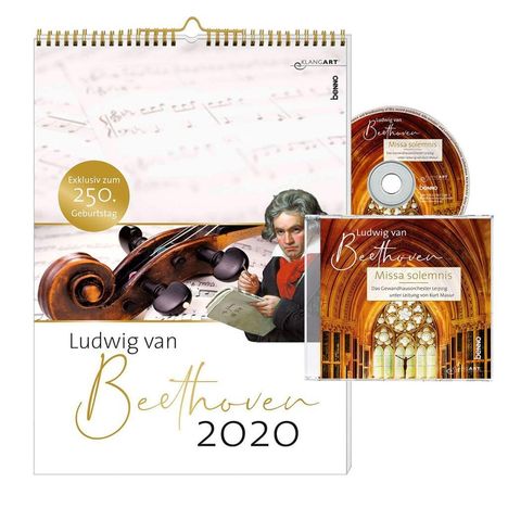 Ludwig van Beethoven 2020 Kalender mit CD, Diverse