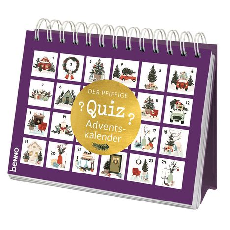 Der pfiffige Quiz-Adventskalender, Buch