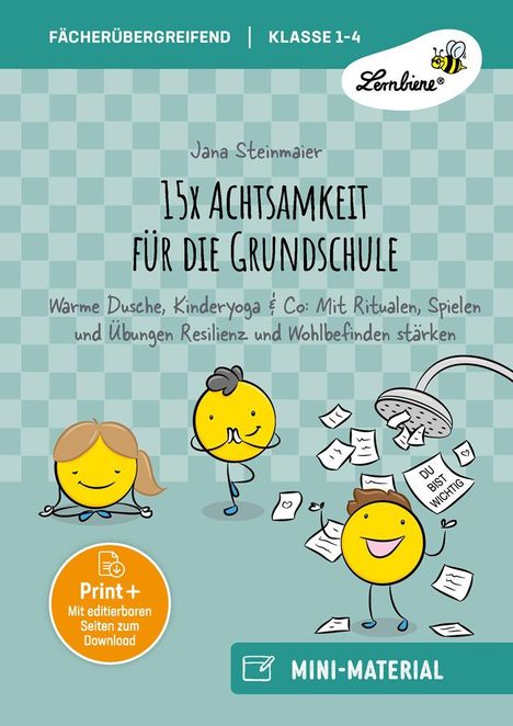 Jana Steinmaier: 15x Achtsamkeit für die Grundschule, 1 Buch und 1 Diverse