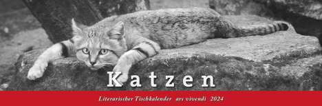 ars vivendi verlag: Literarischer Tischkalender Katzen 2024, Kalender