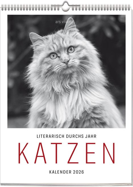 Vivendi Ars: Katzen - Literarisch durchs Jahr 2026, Kalender